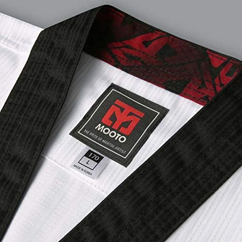 Mooto Korea Taekwondo BS4.5 מדים בסיסיים WT לוגו לבן BK V-NECK MMA אומנויות לחימה קראטה הפגנת צוות כושר בית ספר