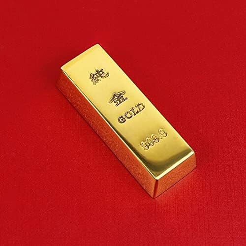 מוטות זהב מזויפים פליז זהב משקל נייר קישוט ביתי סורגי זהב סימולציה מלאכות דקורטיביות לבני זהב יצירתיות פנג
