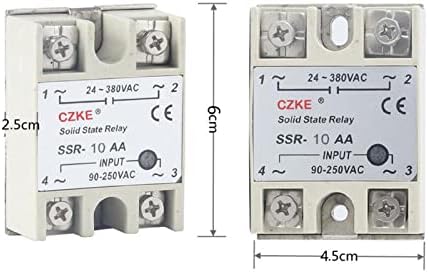 Murve SSR-10AA/SSR-25AA/SSR-40AA בקרת AC מעטפת AC מעטפת שלב יחיד ממסר מצב מוצק עם כיסוי פלסטיק SSR