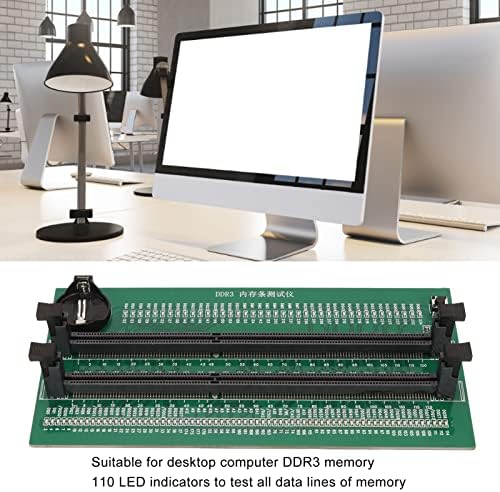 בודק זיכרון DDR3, מחשב שולחני PCB DDR3 כרטיס בדיקת זיכרון עם 110 מחווני LED, קל לשימוש, עבור זיכרון DDR3 מחשב