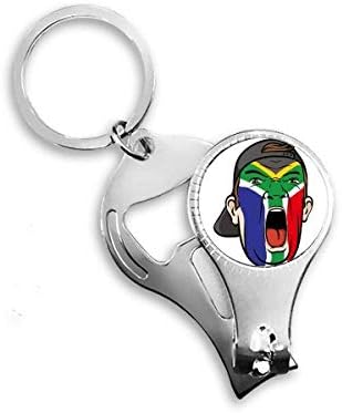 דגל דרום אפריקה כובע איפור פנים ציפורניים ניפר טבעת מפתח בקבוקי שרשרת פותחן
