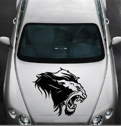 רכב רכב מכוניות רכב עיצוב ויניל מדבקות אמנות מדבקה שואגת ראש אריה חיה פראית עיצוב נשלף למכסה המנוע