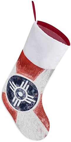 דגל של וויצ'יטה קנזס גרבי חג המולד גרביים להדפיס קישוטי אח עץ חג המולד