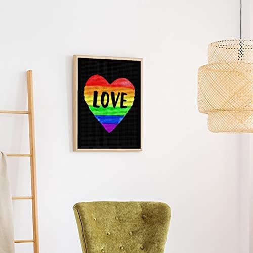 אהבה להטבים גאווה הומוסקסואלית לב בהתאמה אישית ערכות ציור צבעי צבע לאמנות על ידי מספרים לקישוט הקיר