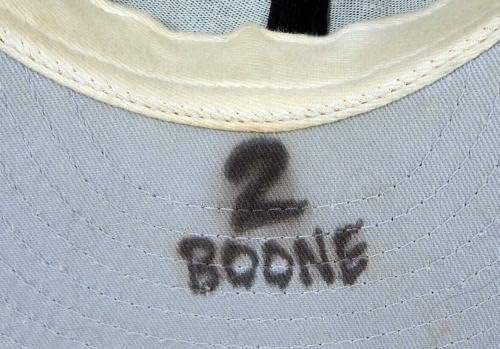 1994-96 קנזס סיטי רויאלס בוב בון 2 משחק משומש כובע אפור 7.125 DP22861 - משחק כובעי MLB