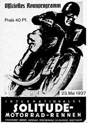 1937 Internationales Solitude Mopcycle Race - מגנט פרסום קידום מכירות