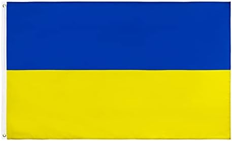 דגל מדינת אוקראינה של אוקראינה 3x5 רגל גל אוקראיני אוקראיני צהוב-צהוב באנר קאנטרי 90 סמש150 סמ