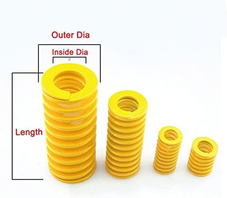 קפיצי דחיסה מתאימים לרוב התיקונים I 1 pcs דחיסת עובש קפיץ צהוב צהוב העומס חותמת קפיץ קוטר חיצוני