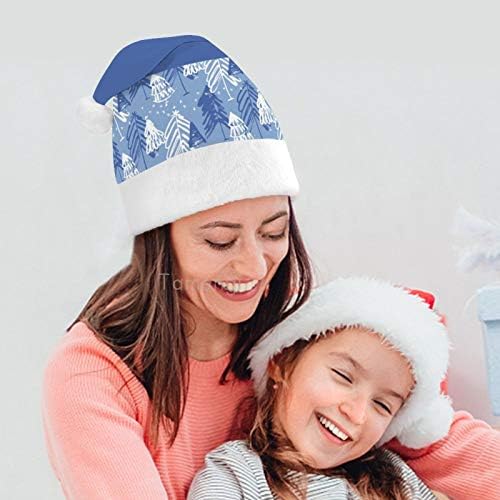 חג המולד סנטה כובע, כחול חג המולד עץ חג המולד חג כובע למבוגרים, יוניסקס נוחות חג המולד כובעי לשנה