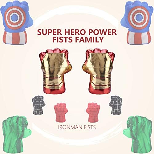 Toydaze Superhero Toys ידיים לילדים, כפפות אינסוף תלבושות של גיבורי העל