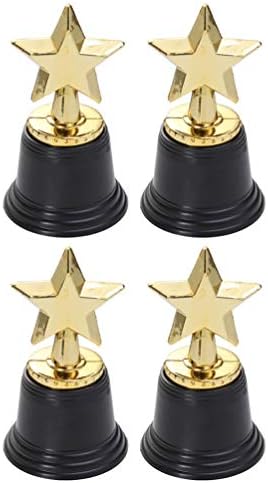 פרסי גביע הכוכבים הצעצועים - חבילה של 4 בתפזורת - גביעי פרסי זהב, גביעי פרסי זהב לטובת מסיבות לילדים, אבזרים, תגמולים,
