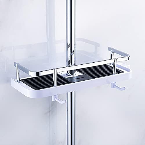 מגש מקלחת אמבטיה של UXZDX מגש מוט הרמה מוט מקלחת ראש מקלחת מוט אחסון מארגן מדף מגבות שמפו מדף יחיד