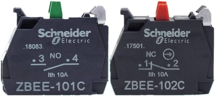 מתג כפתור קשר עזר ירוק בדרך כלל פתח ZBEE101C אדום בדרך כלל סגור ZBEE101C בסיס אנשי קשר 10A אביזר -