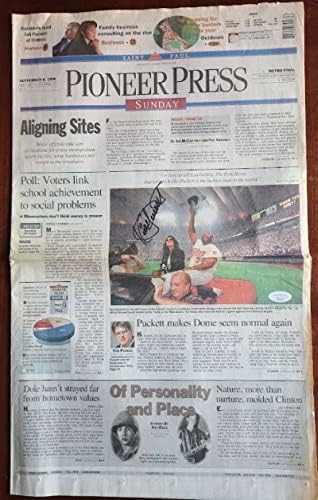 קירבי פאקט JSA COA חתום על חתימת העיתונות של Pioneer 1996