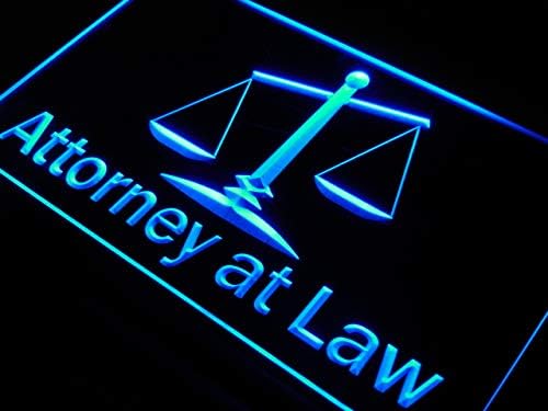 עורך דין של Advpro ב- Law Open Shop Fure Led Sign Neon Blue 24 x 16 ST4S64-J662-B