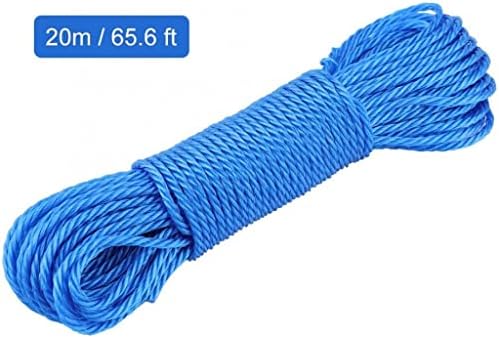 EYHLKM 20 מ 'ארוך חבל ניילון בצבע חבלים בייבוש קולבי קולבי כביסה קווי כביש קו חוט לקמפינג בחוץ גינה