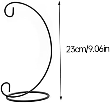 6 יחידות קישוט תצוגת עומד, מתכת זכוכית כדור מתלה בעל צמח נר ווי קישוט 23 סמ