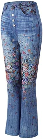 פלוס גודל קיצים מכנסיים רגליים רחבות נשים מטיילות בהדפסה מודרנית מפוצלת מכנסיים אימפריה מותניים רזות