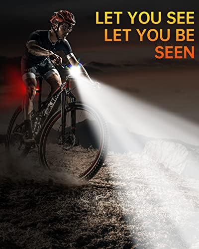 אורות אופניים קטנים וחזקים, 5000 אורות אופניים בהירים לומן לומן לרכיבה על לילה, פנס אופני סגסוגת