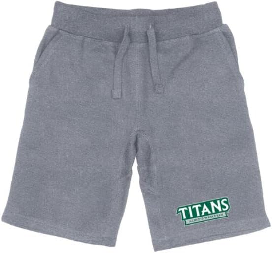 אילינוי אוניברסיטת ווסליאן טיטאנים פרימיום מכללת המכללות בגיזת מכנסיים קצרים