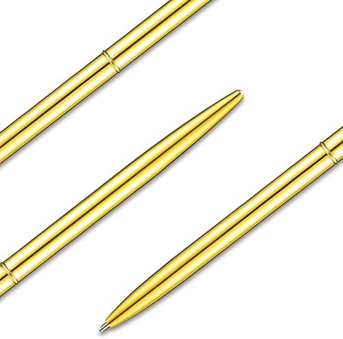 גאי 50 חתיכות זהב כדורי עט שחור דיו דק קל משקל מתכת עטים בתפזורת לחתונה עסקי משרד אספקת קישוט
