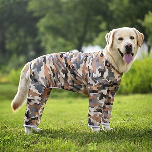 קל משקל התאוששות ניתוח התאוששות חליפת עבור גדול בינוני כלבים,הסוואה מהיר יבש כלב חולצות בגד גוף