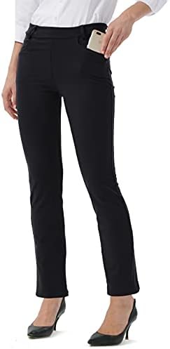 מכנסי שמלת keolorn מכנסי יוגה מנוגדים לנשים עם כיסים מכנסי אימון מותניים גבוהים לנשים מושכים על מכנסי