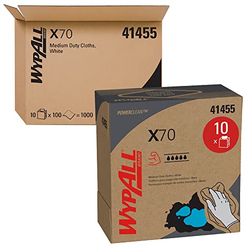 Wypall x70 שימוש מורחב בבדים לשימוש חוזר, קופסה מוקפצת, ביצועים לאורך זמן, לבן