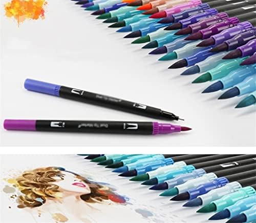 Xxxdxdp 24/60 צבעים סמני אמנות בצבעי מים הגדרת עט מברשת קצה כפול קצה פינליינר ציור ציור ציור ציור לצביעה