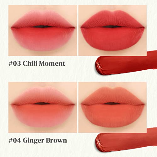 זר גרני קטיפה מטשטשת גוון שפתיים אווירה אדומה-כתם שפתיים עמיד למים לאורך זמן איפור שפתיים קוריאני