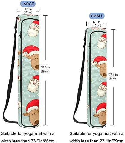 יוגה מחצלת תיק, חג המולד סנטה קלאוס תרגיל יוגה מחצלת מנשא מלא רוכסן יוגה מחצלת לשאת תיק עם רצועה