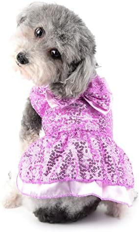 שמלת כלבים רנפי לכלבים קטנים ילדה בגדים ללא שרוולים מחמד חיות נ פאושים חמודים חצאית קשת חצאית כלב אביב