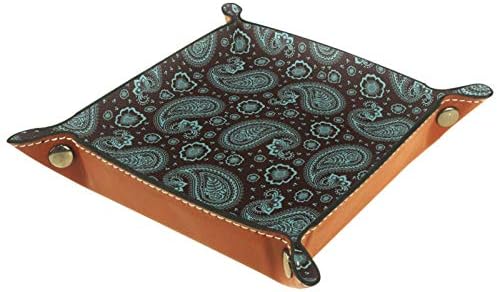 סגנון ערבי בסגנון ערבי דפוס משירות מגש עור מארגן מיטת מיטה צלחת אחסון שולחן