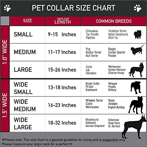 אבזם פוני פוני מרטינגייל צווארון כלבים, פוקסיה, 1.5 מתאים לרווחה 18-32 צוואר גדול