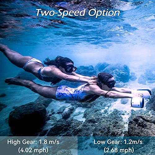 Subblue Whiteshark Mix Scooter מתחת למים מנועים כפולים, תואם מצלמת פעולה, צלילה בריכת שחייה ספורט מים לצלילה