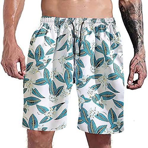 מכנסי לוח לגברים קצרים רופפים בכושר מצחיק הדפס מצחיק מכנסי חוף גלישה בהוואי עם כיסים עם כיסים משרטט אימון