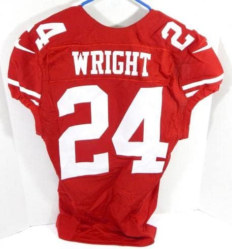 2015 סן פרנסיסקו 49ers Shareece Wright 24 משחק הונפק אדום ג'רזי 40 DP35644 - משחק NFL לא חתום