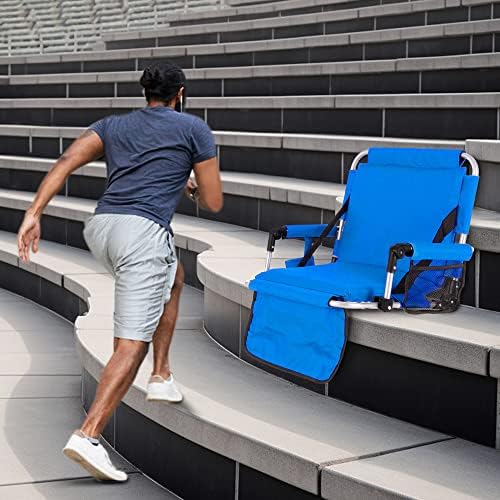 מושבי אצטדיון מתקפלים בספורט של High Point עם כרית וגב למלבינים, כסאות אצטדיון מתקפלים ניידים,