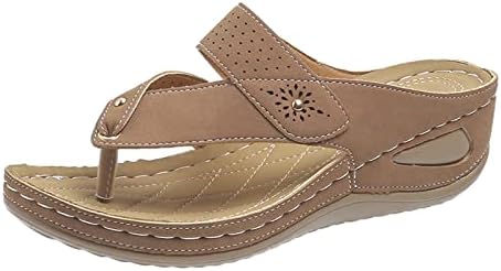 נעלי טריזים של חמובסי לנשים סנדלים עם קשת תמיכה בכפפות קיץ נעלי בית חיצוניות לבושות לנשים