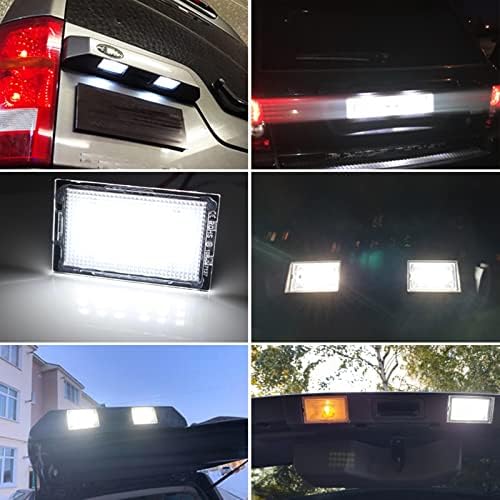 Znakeauto 2x לוחית רישוי LED מנורה תאורה תואמת לריינג 'רובר ספורט L320 2005-2013, LR2 Freelander