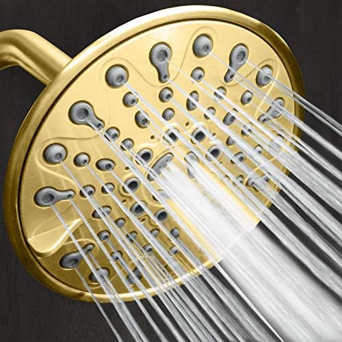 מקלחת Maxx, סדרת עילית, 6 הגדרות ריסוס 6 אינץ 'מתכווננת ראש מקלחת גשמים, הגדילו את חווית הגשמים