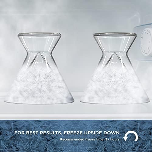 מקפיא גלוואנוקס משקפי מרטיני קוקטייל זכוכית קופאים קופאים עם קרח קיר כפול קפוא, כוסות מסיבות 7oz