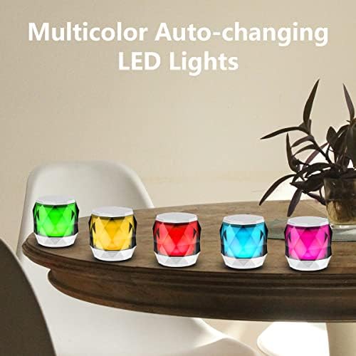 LFS רמקול Bluetooth נייד עם אורות, רמקול אלחוטי LED LED לילה, רמקול אטום למים מגנטי, 7 צבע LED שינוי אוטומטי,