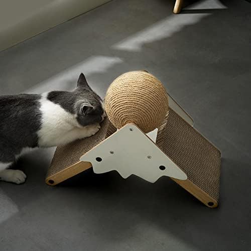 פנסר חתול גרדן ללבוש עמיד טבעי סיסל חתול מגרד כדור גלי גירוד לוח, להגן על שטיחים וספות, חום