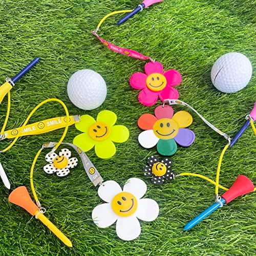 מיני מומו גולף טיז קולב אביזרי-כיף חידוש גולף מתנות לשחקן גולף פרח חיוך חמוד קסם
