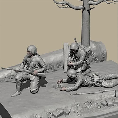 1/35 מלחמת העולם השנייה סיני חייל שרף איור ערכת מיניאטורות שרף דגם ערכת