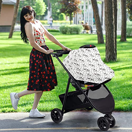 PAW צרפתית כיסוי סיעוד בולדוג צעיף הנקה - כיסויי מושב לרכב לתינוק, כיסוי עגלת תינוקות, חופה של מושב מכונית