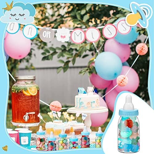 SIERAL 16 חבילות בקבוקי ממתקים למקלחת לתינוקות 4 אינץ 'מיני בקבוק תינוק מגדר חשיפת מסיבות טובות למסיבות