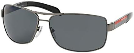 פראדה פס54יס מלבן משקפי שמש לגברים + צרור עם מעצב משקפי שמש חינם ערכת