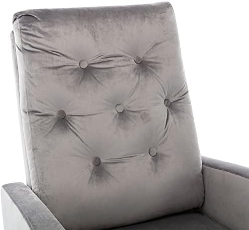 כיסא נדנדה, מודרני גבוהה בחזרה משתלת נדנדה כורסא, אמצע המאה מרופד מבטא דאון נדנדה עם בד מרופד מושב עבור